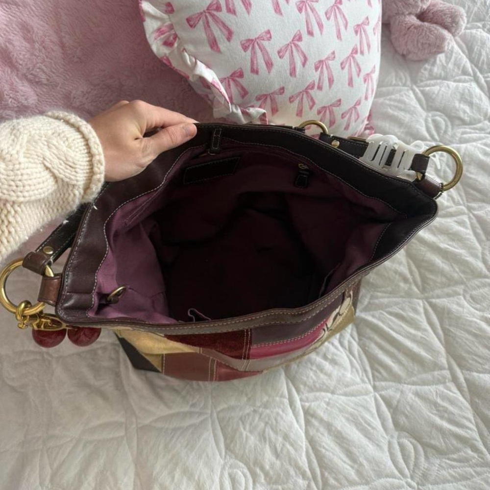 Y2K Coach patchwork pink and brown purse/bagโ - Picture 6 of 6